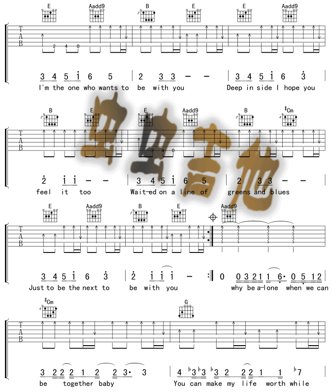 To Be With You by Mr Big - Version2 Guitar Tabs Chords Notes Sheet Music Free