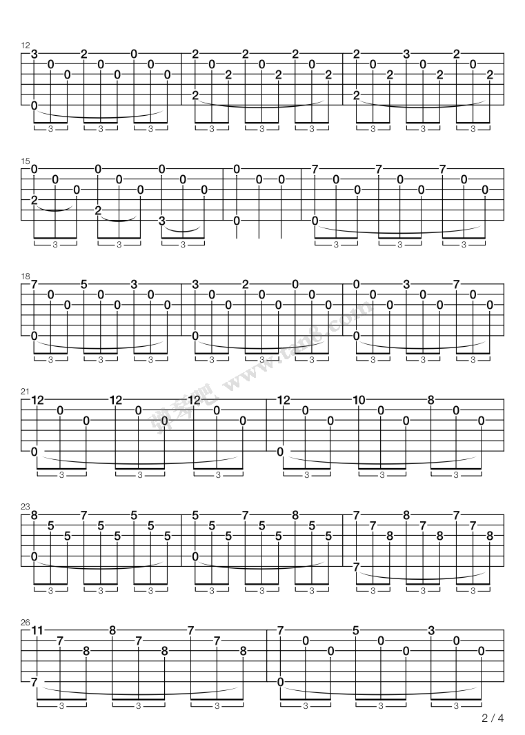 Romance De Amor by Romance Anonimo Guitar Tabs Chords Notes Sheet Music Free