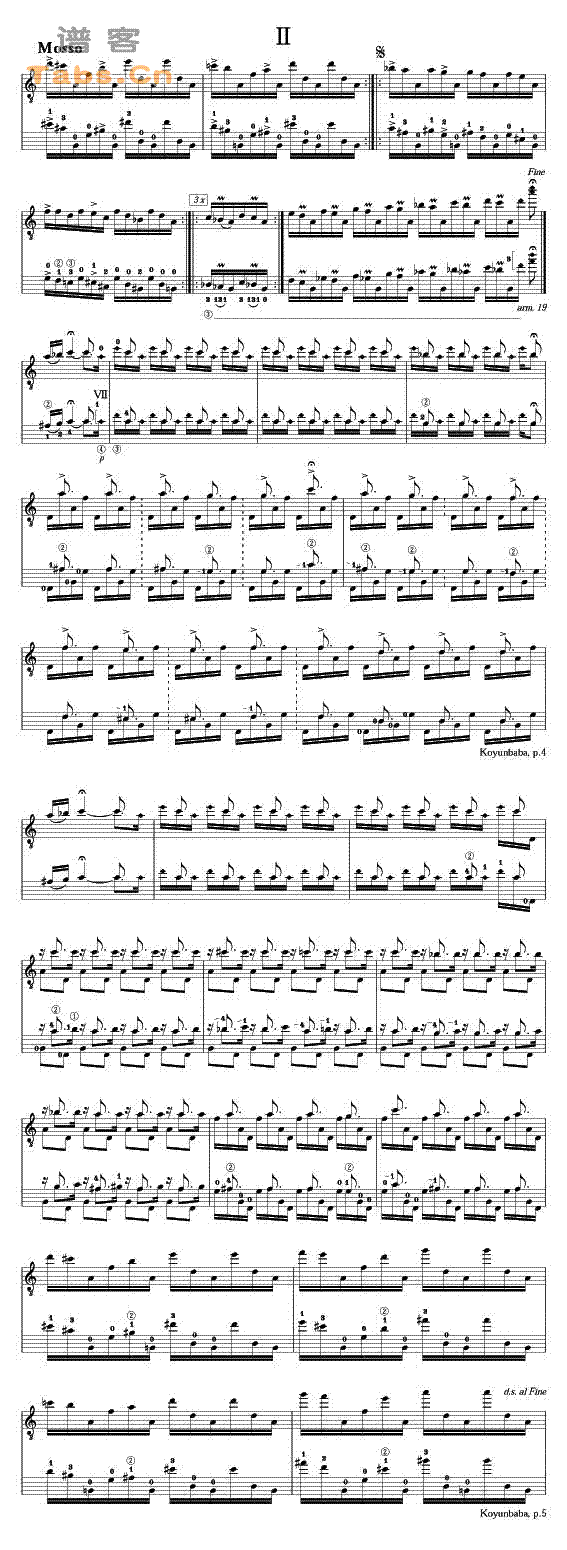 Koyunbaba by Carlo Domeniconi Guitar Sheet Music Free
