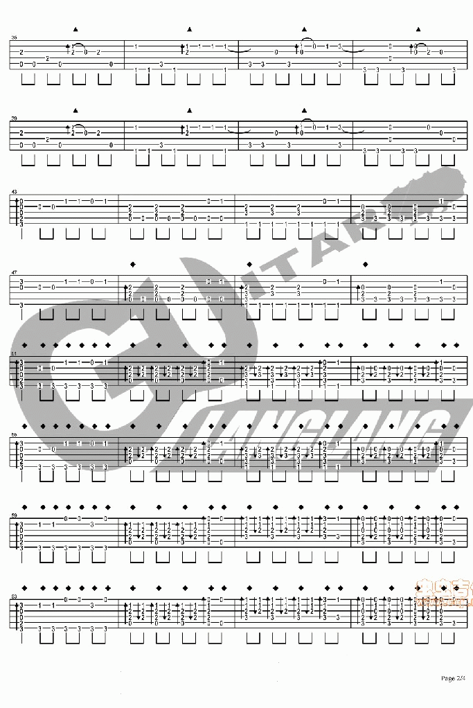 God is a girl by Groove Coverage Guitar Sheet Music Free