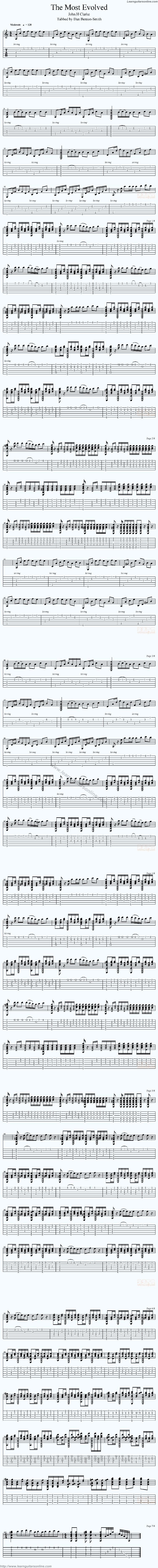 The Most Evolved by John H Clarke Guitar Sheet Music Free