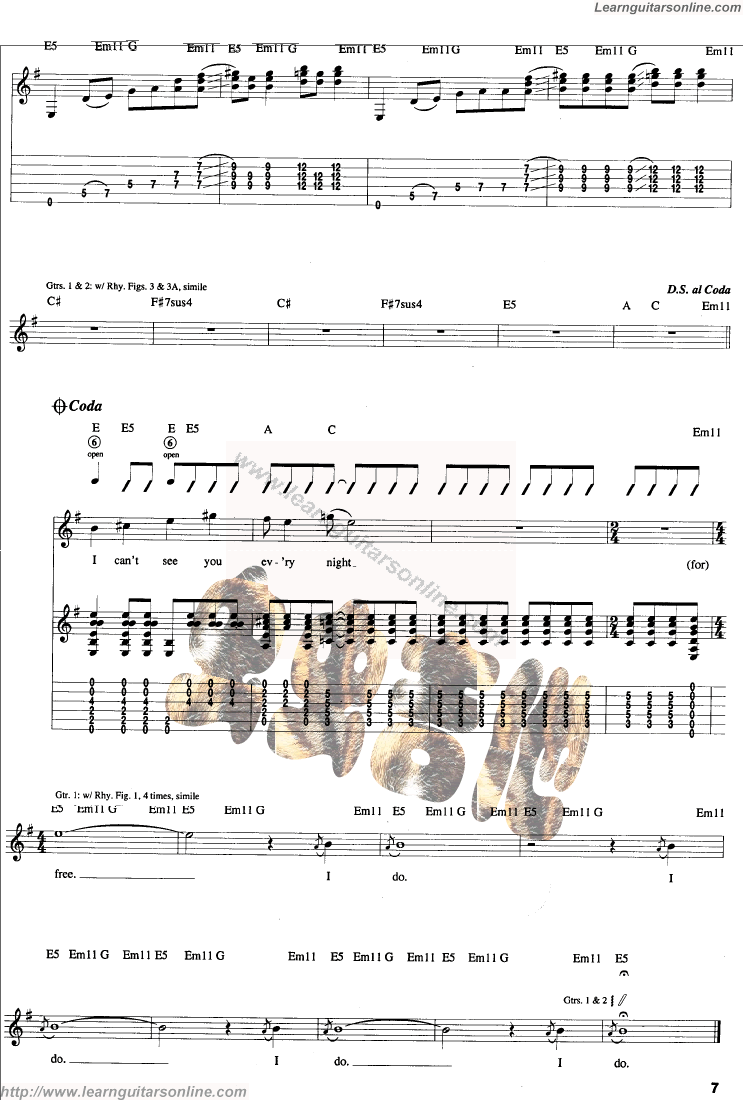 About a Girl by Nirvana Guitar Tabs Chords Solo Notes Sheet Music Free