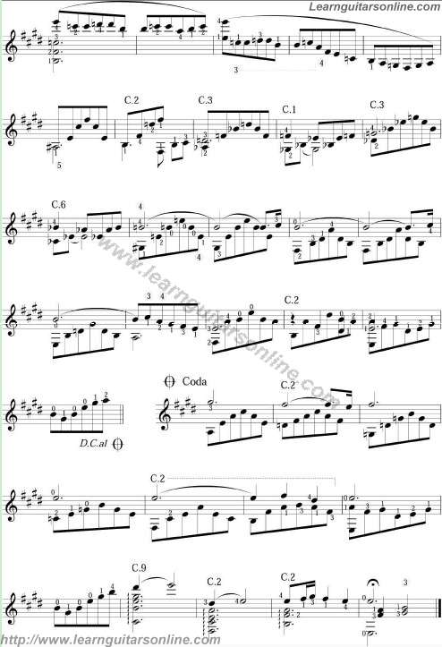 Cavatina tabs by Stanley Myers Deer Hunter Theme Guitar Tabs Chords Solo Notes Sheet Music Free