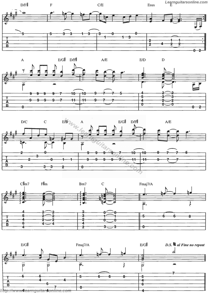 Since We Met by Tommy Emmanuel Guitar Tabs Chords Solo Notes Sheet Music Free