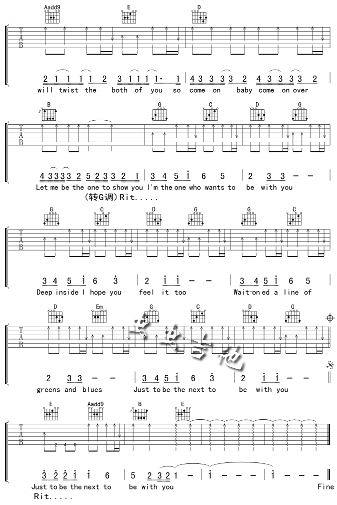 To Be With You By Mr Big Version2 Guitar Tabs Chords Sheet Music Free Learnguitarsonline Com