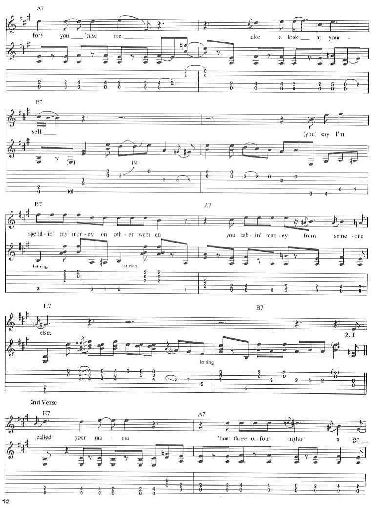 Before You Accuse Me by Eric Clapton Guitar Sheet Music Free